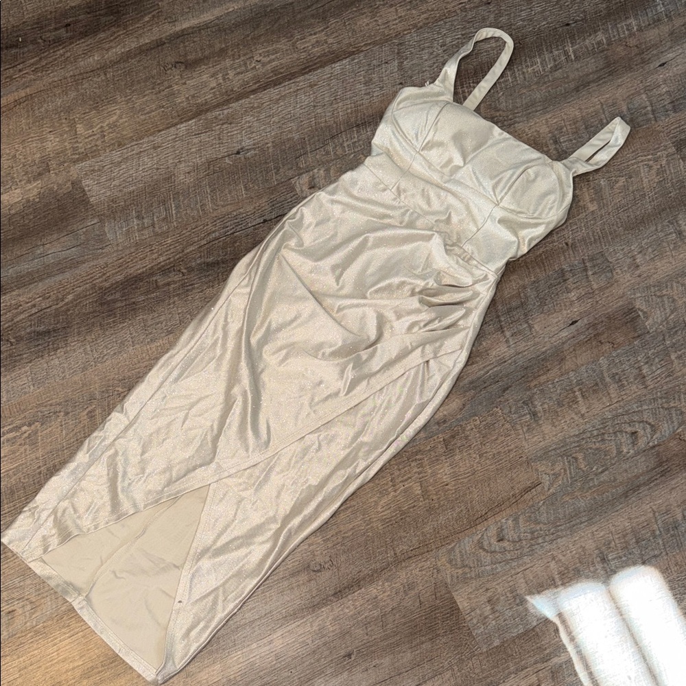 Emerald Sundae Shimmering Cream Dress